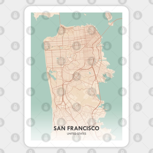 San Francisco City Map Sticker by MyWildOak